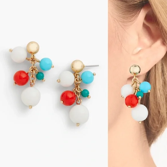 Talbots NWT Bauble Cluster Statement Earrings - Picture 3 of 3